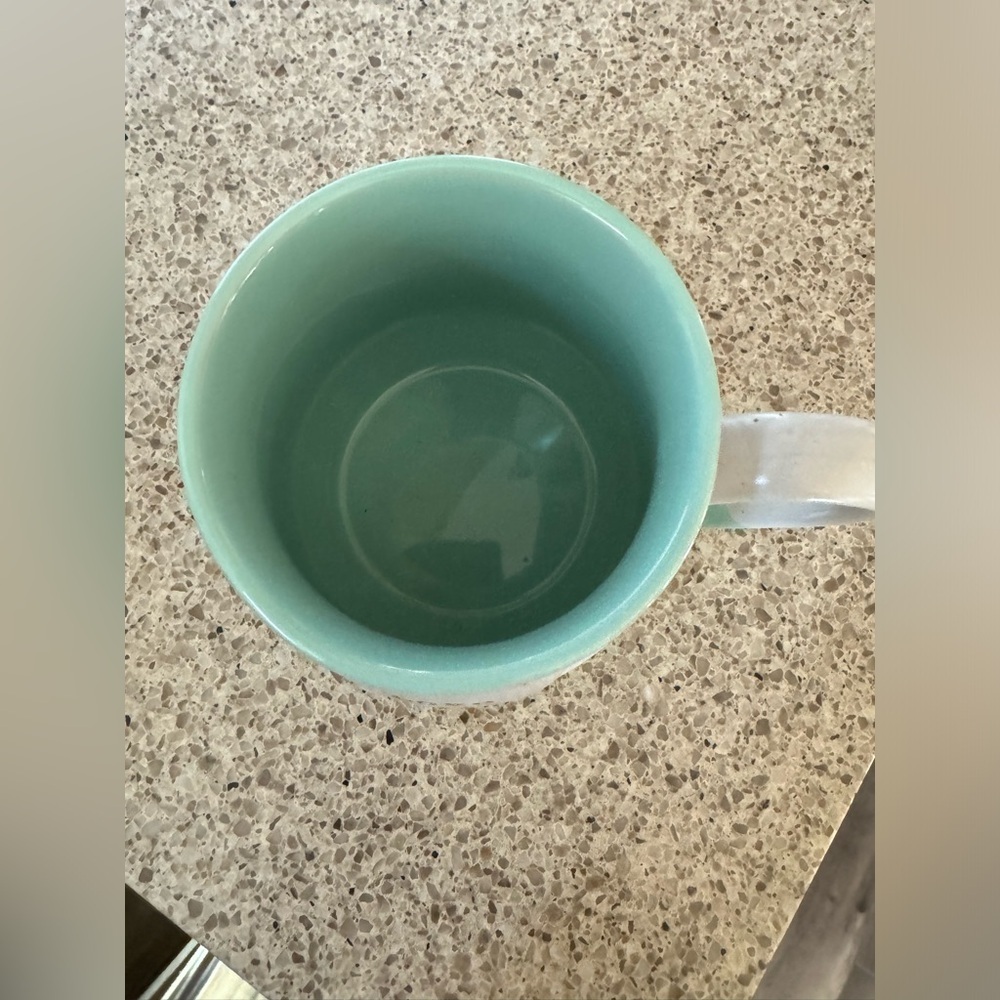 Love Heart Mug - White and Mint Green - Picture 3 of 3